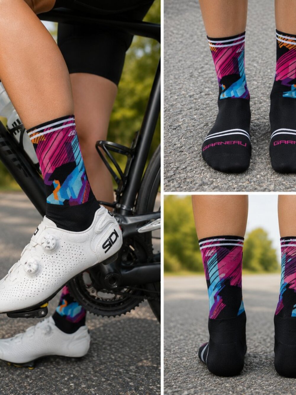 Louis Garneau Picasso Cycling Socks – Coolmax® Performance Socks – NWT – Size S/